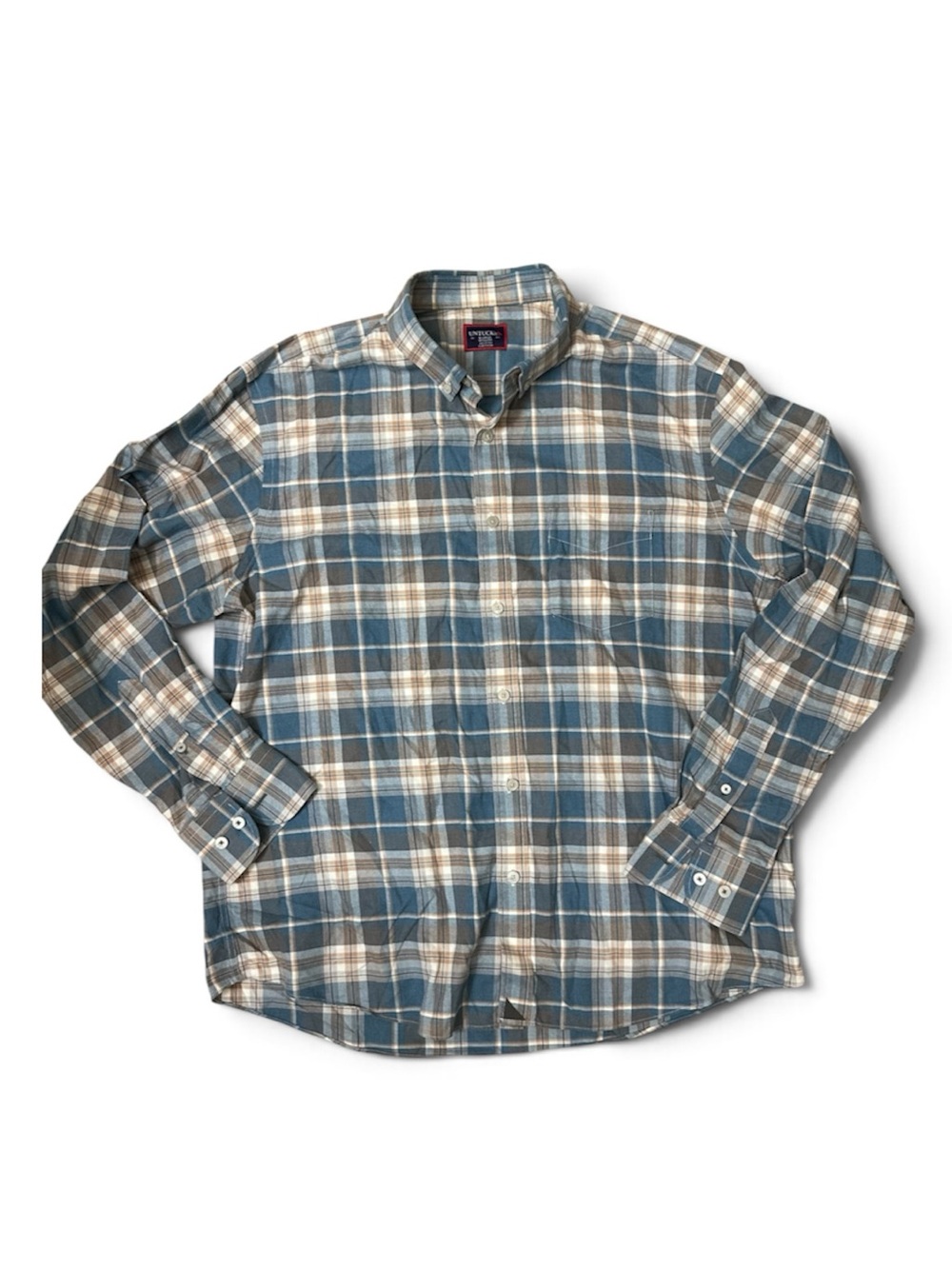 Untuck It Men’s Plaid Button Down- XL